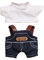 Perfeclan 17 cm große Puppenkleidung aus Plüsch, zum Selbermachen, stilvolle Kleidung für Kuscheltiere, Cartoon, bequem, Foto-Requisiten, 2-teiliges Set