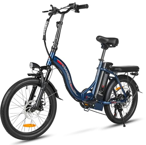 SAMEBIKE Klapprad E-Bike, 20 Zoll Elektrofahrrad with 36V/12Ah Abnehmbarem Akku Hydraulische Bremse, für Erwachsene, Herren Damen