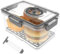 Airtight Bread Bins with Time Recording Bread Container Box with Pump, Plastic Fridge Storage Organiser Bread Loaf Keeper for Bread Toast Bagel Donut Cookies Fruit