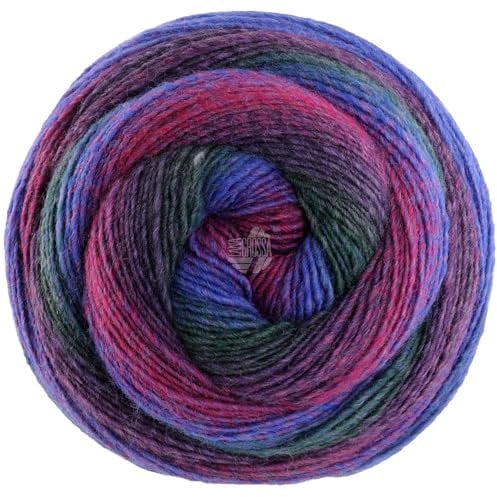 LANA GROSSA Gomitolo Versione | Dochtgarn mit Farbverlauf | Handstrickgarn aus 60% Schurwolle & 40% Polyacryl | 200g Wolle zum Stricken & Häkeln | 700m Garn FB 454