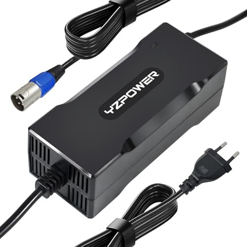 54.6V 2A Cargador de Batería de Litio 13S 48V 2A de Corriente para Patinete Eléctrica, Bicicleta electrica, Conector 3 Pines XLR (1+2-3-)