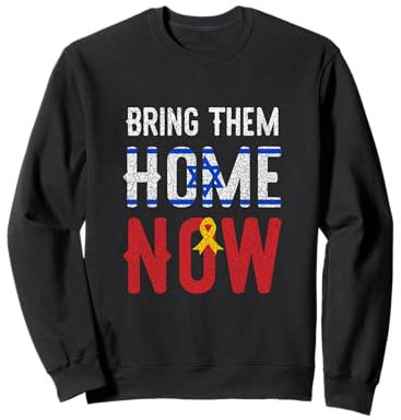 Bring Them Home Now Drapeau d'Israël avec ruban jaune style vintage Sweatshirt