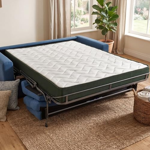 Nuvole di Sonno – Nettuno Schlafsofa-Matratze 140x195 Doppelmatratze aus Waterfoam, 17 cm hoch, ergonomisch, Aloe-Vera-Bezug, allergikergeeignet, Made in Italy
