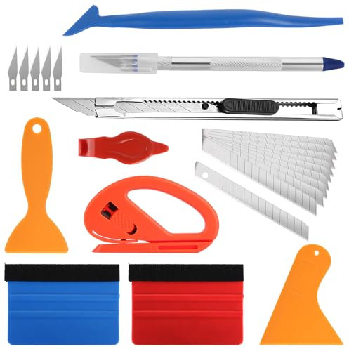 10 Stück Folierungs Werkzeug, Rakel für Folie, Folierungs Werkzeug Set für Wrap Auto für Fensterfolien und Auto Folien