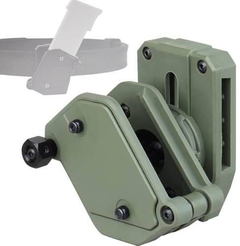 ycahowa Verstellbarer Schnellverschluss-Magazinbeutel, Molle 9-mm-Magazinhalter for Taktischen Gürtel, Airsoft-Training, Paintball-Spiel, Taktischer Mehrwinkel-Drehverschluss(BKC)