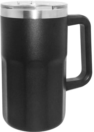 Oggi Isolierter Bierkrug mit Henkel – idealer großer Bierkrug, Bierkrug, Isolierbecher, Bierglas, Bierkrug, Bierkrug mit Griffen, großer Becher, Steinkrug, Oktoberfestbecher – 0,8 l