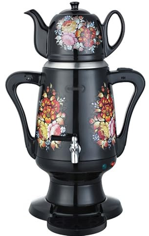 Théière Turque, Bouilloire à Double théière avec infuseur, arrêt Automatique et Protection Contre l'ébullition à Sec, avec Fonction de Maintien au Chaud, pour thé Russe et Turc