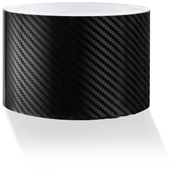 Wisafory Selbstklebend Autofolie Schwarz Kohlefaser Aufkleber Autotür kantenschutz Dekorative Aufkleber Wasserdichter Schutzfolie Karbon Folie für Computer, Motorrad, Möbel 3D Schwarz 7cm*3m