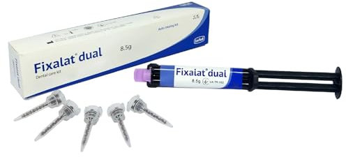 Dental Repair Kit for Permanent Applications Tooth Filling Repair For Implants, Veneers, Inlays, Onlays,Crown, Bridges Two Component Self Cure Automix Cartridge