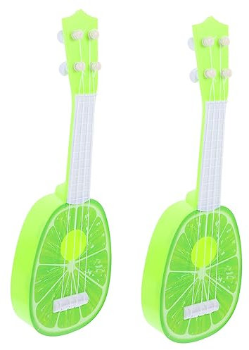 BESTonZON 2 Pz Chitarra Alla Frutta Giocattolo Per Ukulele Per Giocattoli Di Strumenti Musicali Di Simulazione Finta Chitarra Giocattolo Chitarre Per Addominali Green