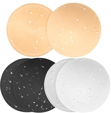 Nimiah Waterproof Swimsuit Bra Inserts Pads 3 Pairs,Round Bra Inserts Push up for Women Sewn Padded for Bikini Sports Bra