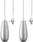 LIUQOBN 2 Pcs Light Pull Cord, light Pulls For Bathroom Switch Silver Gray Pull Cord Handle ，Long Nylon White String Extension Replacement for Bathroom Toilet Light Ceiling Lights Fan Switch