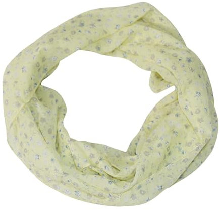 beybey® Blümchen Damen Loop Schal aus Seide und Baumwolle und in herrlichen Farben. (gelb)
