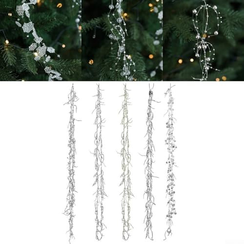 Charming Clear Glass Icicle Decorations for Christmas Trees Elevate Your Holiday Decor with Elegance (Silver)