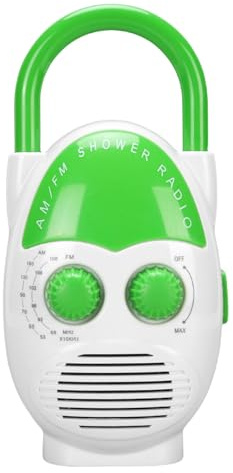 Tragbares Duschfunk, IPX5 Water Proof Battery Operated Radio AM FM für Zuhause, Bad, Volumenvereinbarung, Einfaches Tuning