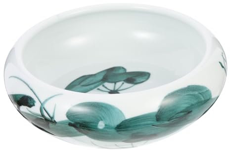 Toyvian Handgefertigter Keramik Blumenpflanzer Dekorativer Hydrokultur Topf mit Lotus für Sukkulenten und Daffodils Höhe für Garten und Wohnkultur