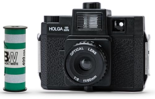 Anton & HOLGA 120GCFN Rollfim Camera Set (incl. B+W Film+Batterie) Optical Glas Lens