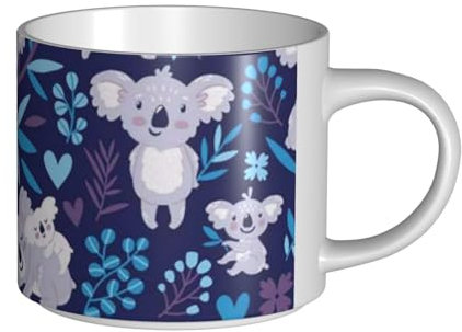FZGGWYHL Tasses à café en céramique de grande capacité avec imprimé koala