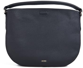 BOSS Leder Schultertasche Lenah New Shoulder Bag Black schwarz