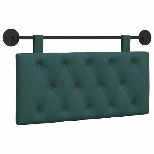 vidaXL Hängendes Kopfteil Dunkelgrün Stoff, Moderner Schlafzimmerkopf, rechteckiges Polster, Cozier Rückenlehne, minimalistische Deko, platzsparend