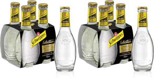Schweppes Selection Tonic&Touch of Lime,4x200 ml, Ideale per la Mixology, Ingredienti Selezionati, Processo di Doppia Macerazione ed Elevata Gasatura Esaltano le Sfumature di Ogni Tipo di Spirit