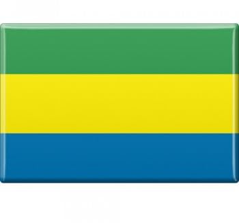 Küchenmagnet - Länderflagge Gabun - Gr.ca. 8x5,5 cm - 38037 - Magnet