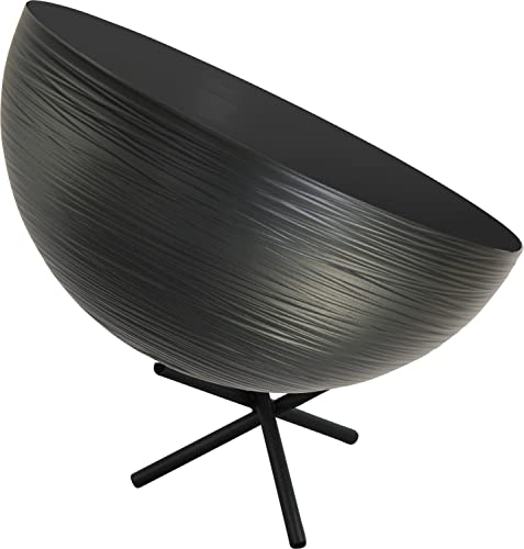 Licht-Erlebnisse Leuchtstarke Tischleuchte (in Schwarz, Höhe 42cm, Halbkugel-Form) Schreibtischleuchte Pilzlampe Officelampe Loftleuchte Innenleuchte Bürolampe