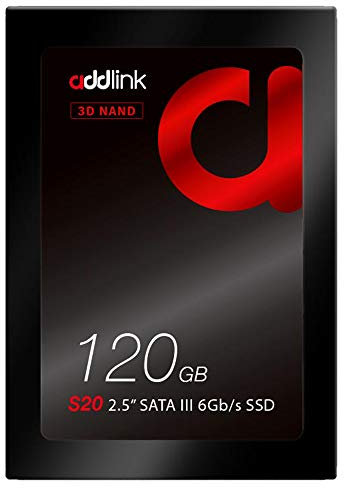 Addlink S20 120GB PS4 Compatible SATA III 2.5 Inch Extreme Quality Internal SSD 510MB/s Maximum Speed, Perfect HDD Replacement/Upgrade for Laptops, PCs & Sony PS4 (ad120GBS20S3S)