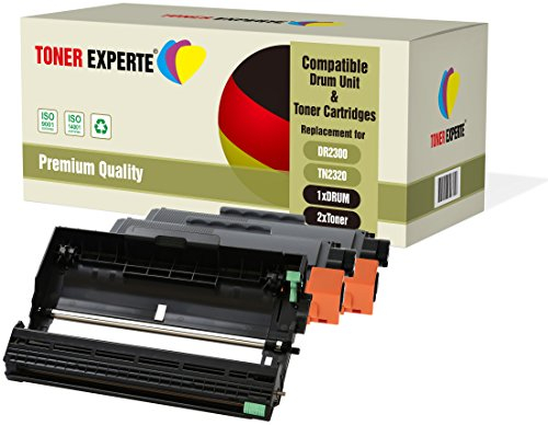 TONER EXPERTE 3-er Pack Trommel & 2 Toner kompatibel zu DR2300 TN2320 für Brother HL-L2300D HL-L2340DW HL-L2360DN HL-L2365DW DCP-L2500D DCP-L2520DW DCP-L2540DN MFC-L2700DW MFC-L2720DW MFC-L2740DW