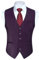 Enlision, Gilet da uomo per feste formali e matrimoni, in cotone, tinta unita Viola L