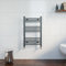 DuraTherm® 750 x 450mm Flat Straight Heated Towel Rail Radiator Modern Central Heating Bathroom Warmer Wall Mounted Ladder Rad, Anthracite Grey