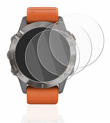 BROTECT (3 Stück Schutzglas für Garmin Fenix 6/6 Pro / 6 Pro Solar Schutzfolie Made in Germany Panzer Folie Glas Displayschutz [ 9H, Anti-Fingerprint]