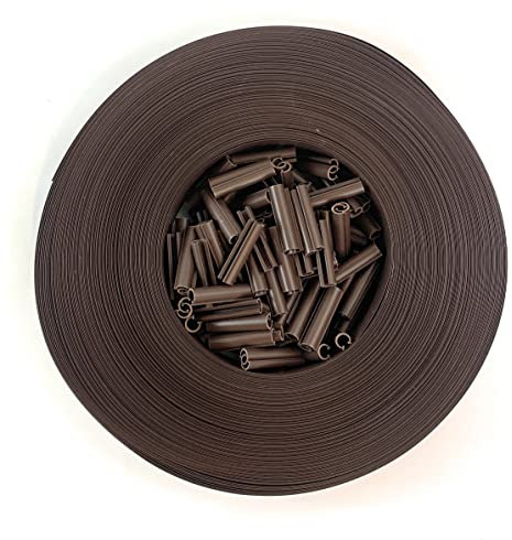 Foghorn Construction - Brown Privacy Tape for Chain Link Fence - 250 Feet Long - UV Stable and Includes Hole Punch Tool and Snaps - Privacy Brown