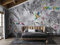 SILK ROAD EU Papier Peint Panoramique Jungle Soie, 410 x 280 cm, Poster Geant Mural Personnalisé 3D pour Salon Chambre Décoration Murale, Forêt Tropicale Perroquet Dos De Tortue Bambou Palmier Quitte
