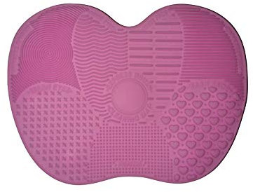 Onlineforu LTD Big Size Silicone Makeup Brush Cleaning Mat – Cosmetic Brush Cleaner Pad with Multi Textured Patterns & Strong Suction Cups – Durable & Reusable