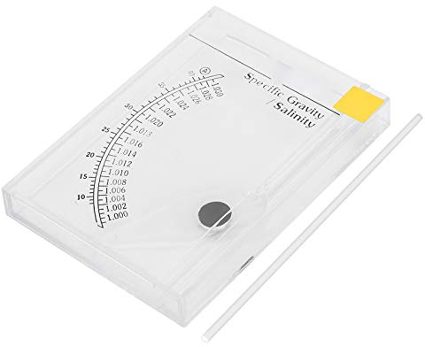 Cikonielf Aquarium Salzgehalt Tester Genaues Meereshydrometer Aquarium Salzgehalt Spezifisches Gewicht Test Marine Salzgehalt Meter für Aquarium(Kunststoff)