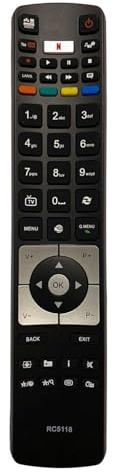 Aurabeam Ersatz TV Fernbedienung kompatibel mit Telefunken D49F279N3CW Fernseher