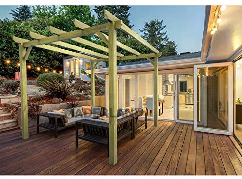 Pergola en bois autoportante - modèle CAMBADOS - 600 x 420 cm