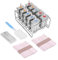 10 moldes de acero inoxidable molde para paletas de helado Lolly Popsicle + 100Pcs Stick Holderfor niños DIY Frozen Popsicle con cepillo de limpieza(Cabeza redonda)