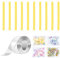 1Set Nano Tape Bubbles Doppelseitiges Klebeband Extra Stark Transparent Aufblasbares Luftpolsterband Double Sided Tape Nano Tape Blase mit 8 pcs Pailletten Aufkleber Stroh für Kinder Küche Zuhause