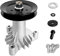 Fourtry 130794 Spindel 153535 Riemenscheibe kompatibel mit Craftsman Rasenmäher - Spindelmontage mit Riemenscheibe kompatibel mit Craftsman LT1000 LT2000 DYT4000 42 Zoll Deck Traktor, HU, Poulan Pro
