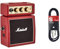 Marshall Mini Stack Series MS-2R Guitar Combo Amplifier (Japan Import) & Stagg SAC3PS DL - Cable para Instrumentos (simétrico, 3 m) Color Negro