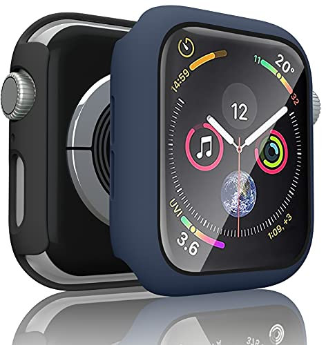 [2 Pièces] EEI Coque pour Apple Watch 42mm Series 3 2 1, Protection Écran Verre Trempé Couverture Case de Protection en PC Ultra Mince pour Apple Watch 42mm