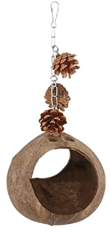 Kokosnuss Vogelnest Hängende Vogelhaus Für Käfig Vogel Schaukel Spielzeug Kokosnuss Vogelhaus Papagei Hängende Bett Zucht Nestings Kokosnuss Vogelhaus