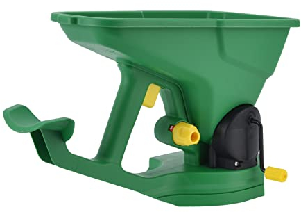 Hand Shaker Spreader, Handheld Crank Seeder for Grass Seed All Season Sowing Dispenser Tool Adjustable Rotary Easy Fill Design for Turf and Seeds Snow Salt Ice Melt Earth Food Fertilizer Garden