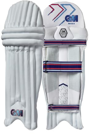 Gunn & Moore GM Cricket-Schlagpolster | Mana Ambi | Traditionelle Baumwolle & Stock | Junior beidhändig tragbar – 34,9 cm | Gewicht ca. 1,39 kg | 1 Paar | Weiß