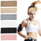 DTYGUIXE 6 Stück Stirnbänder Damen Headband Elastische Breite Haarband Sport Kopfband Dünn Haarbänder für Yoga, Laufen, Joggen, Radfahren (Khaki, leuchtendes Rosa, Beige, Hellgrau, Weiß, Schwarz)