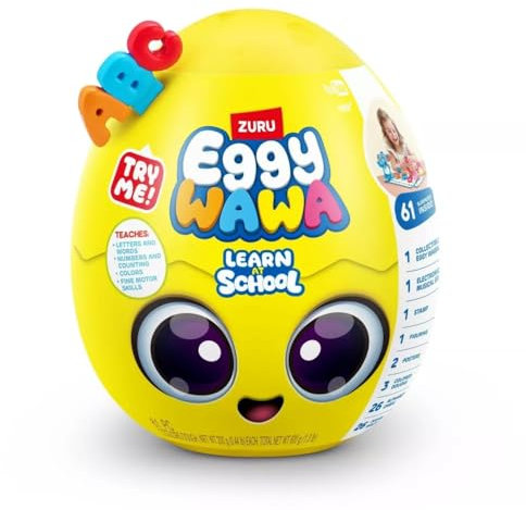 Eggy Wawa Learn at School, giocattolo musicale interattivo educativo sulla scuola adatto a bambini e neonati per insegnare lettere, parole, numeri e colori attraverso il gioco e l’immaginazione