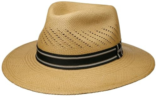 Stetson Vented Crown Traveller Panamahut Klassischer Stil UV-Schutz Luftige Krone Handgefertigt in Ecuador Damen Frühjahr Sommer