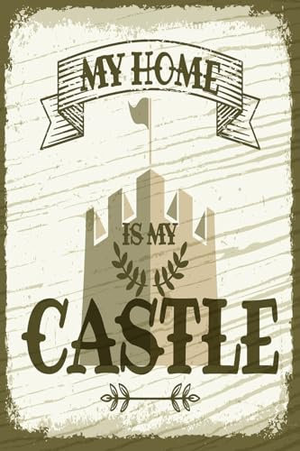 AGDeko® Blechschild My home is my Castle Schloss Größe 30x20 cm